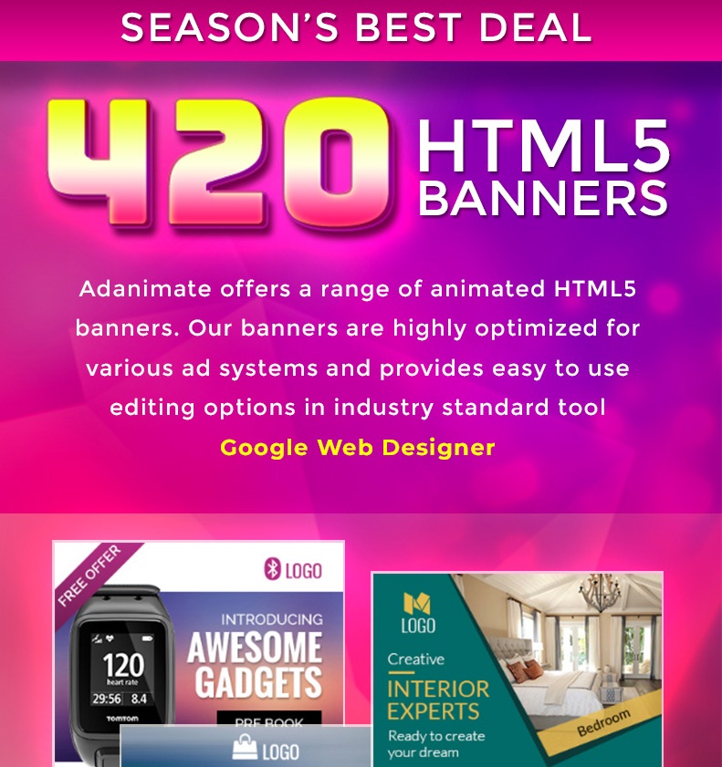 Premium 420 Animated Html5 Banners Bundle