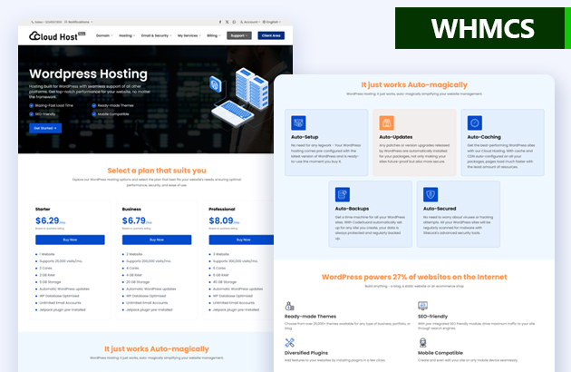 cloudhost new whmcs theme