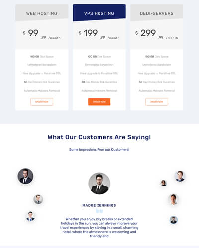 ecohost html template