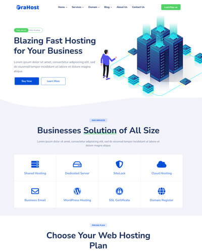erahost web hosting theme