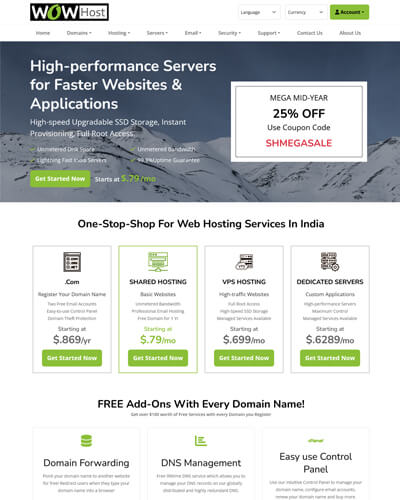 wowhost web hosting template