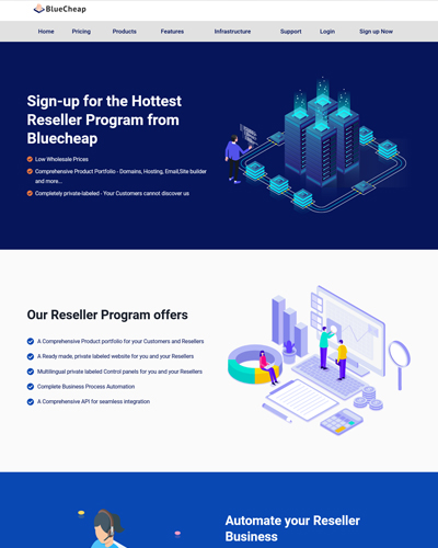 bluecheap host web hosting partnersite theme